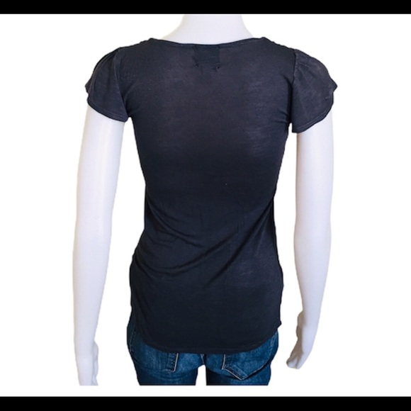 INES (Nordstrom) Pleated Detail
Cap Sleeve Top/Tee Grey Size XXSmall - Picture 3 of 10